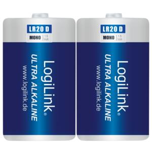 Battery 1.5V Alkaline Logilink LR20B2 2pcs