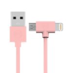 Charging Cable WK 2in1 I6/Micro Pink 1m AXE