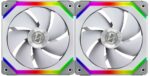 Lian Li UNI Fan SL 140 Double White Case Fan Pack - aRGB PWM 140mm 1500RPM (2pcs) with controller