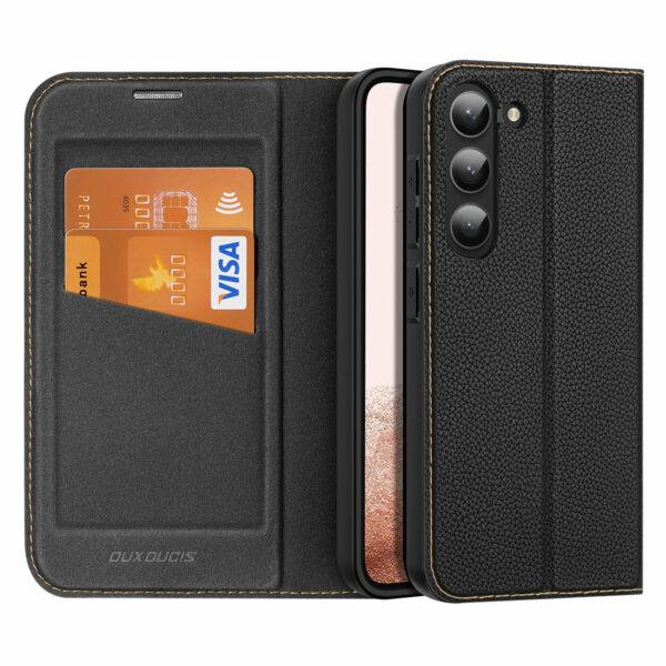 Dux Ducis Skin X2 case Samsung Galaxy S23+ flip case wallet stand black