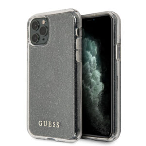 Guess "Glitter Collection" Θήκη προστασίας από σιλικόνη – iPhone 11 Pro (Clear/Glitter Silver)