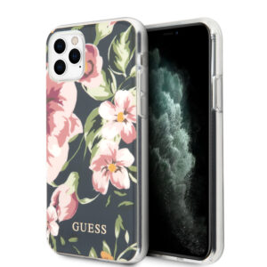 Guess "Flower Collection" Θήκη προστασίας από σιλικόνη – iPhone 11 Pro Max (Navy/Floral)