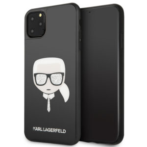 Karl Lagerfeld "Glitter Head" Double Layer Hard Case Θήκη προστασίας – iPhone 11 Pro Max (Black – KLHCN65DLHBK)