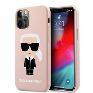 Karl Lagerfeld 3D Rubber Case Karl’s Head Θήκη προστασίας από σιλικόνη – iPhone 12 Pro Max (Ροζ – KLHCP12LSLFKPI)