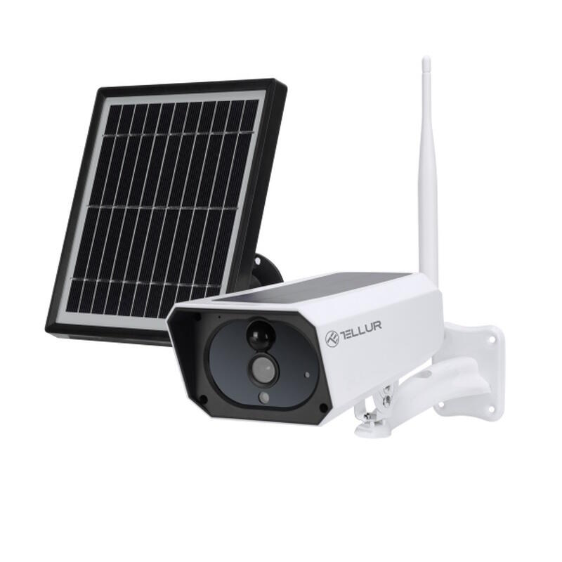 Tellur WiFi Smart Solar Outdoor Camera Έξυπνη IP Κάμερα εξωτερικού χώρου WiFi σε λευκό χρώμα