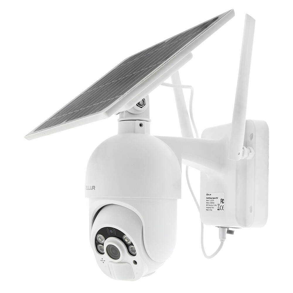 Tellur WiFi Solar Outdoor Camera Έξυπνη IP Κάμερα εξωτερικού χώρου WiFi σε λευκό χρώμα