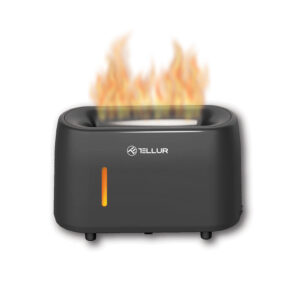 Tellur Flame Aroma Diffuser Ηλεκτρονικός υγραντήρας τηλεχειριζόμενος σε σκούρο γκρι χρώμα (TLL441131)