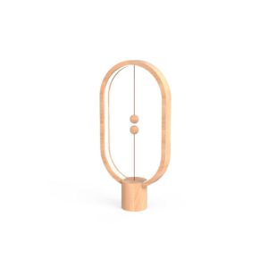 Designnest Heng Balance |Wooden Lamp Ellipse| Διακοσμητική λάμπα με μαγνητικό διακόπτη (Light Wood)