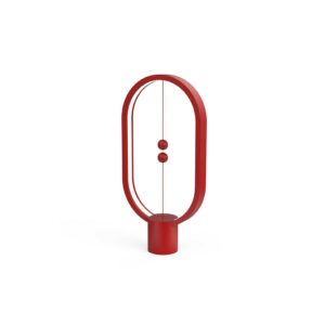 Designnest Heng Balance Type-C |Plastic Lamp Ellipse| Διακοσμητική λάμπα με μαγνητικό διακόπτη (Κόκκινο)