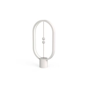 Designnest Heng Balance Type-C |Plastic Lamp Ellipse| Διακοσμητική λάμπα με μαγνητικό διακόπτη (Λευκό)
