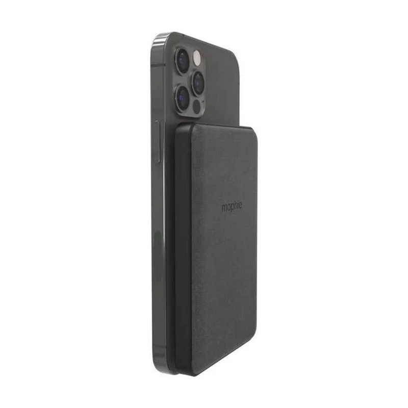 Mophie Snap+ Juice Pack Mini Μαγνητικό Powerbank 5.000 mAh με ενσωματωμένο Snap Adapter και υποστήριξη Qi & MagSafe σε χρώμα μαύρο