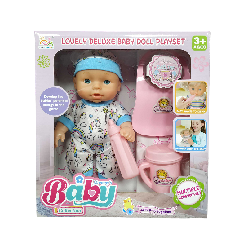 Κούκλα μωρό με αξεσουάρ φροντίδας - NEW324F - 345170