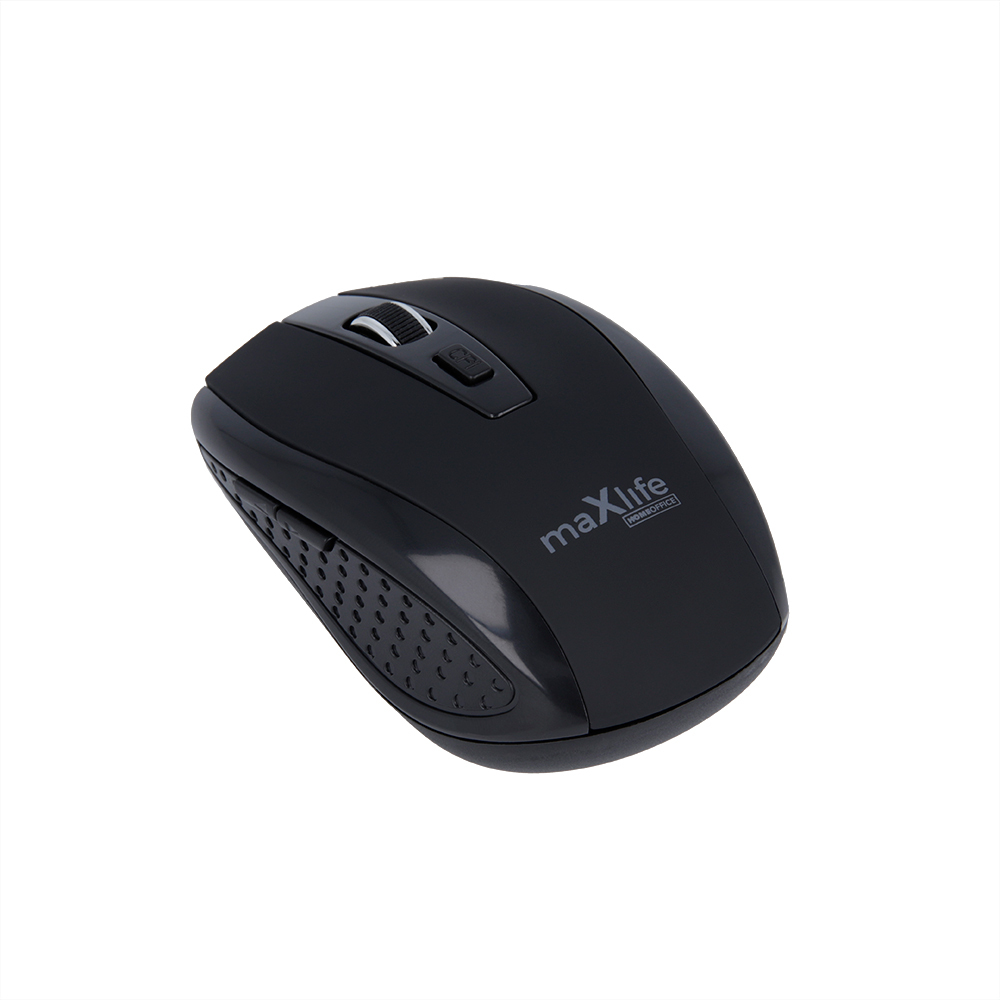 Maxlife Home Office Ασύρματο Οπτικό Ποντίκι MXHM-02 σε μαύρο χρώμα (800/1000/1600 DPI)