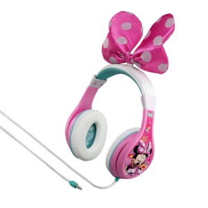 eKids Minnie Mouse Ενσύρματα Ακουστικά με ασφαλή μέγιστη ένταση ήχου για παιδιά και εφήβους (MM-140) (Ροζ/Λευκό)