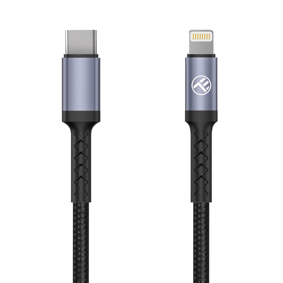 Καλώδιο φόρτισης και δεδομένων 30W Tellur Data Cable USB Type-C σε Lightning - 2 μέτρα σε μαύρο χρώμα