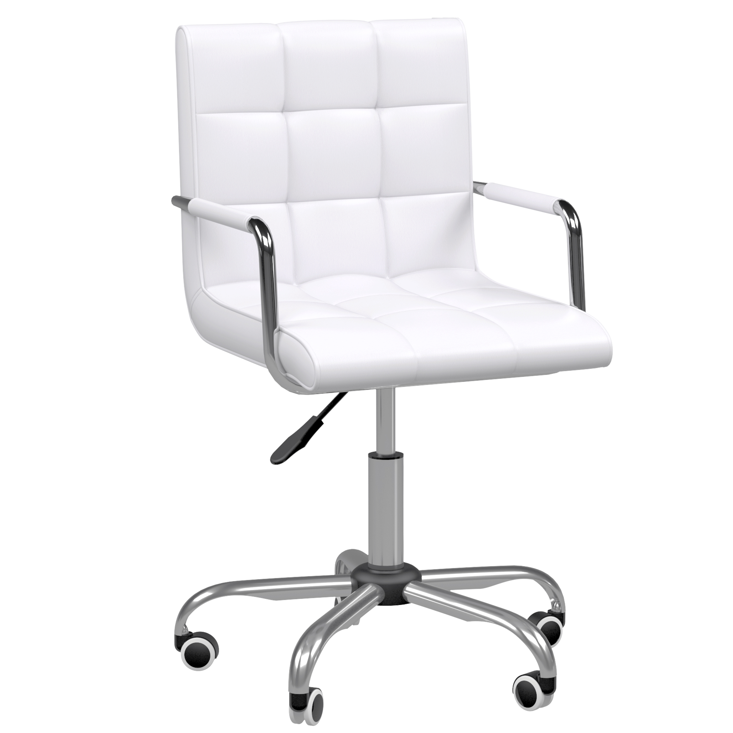 Καρέκλα Γραφείου 52.5 x 54 x 84-99 cm Χρώματος Λευκό HOMCOM 02-0701