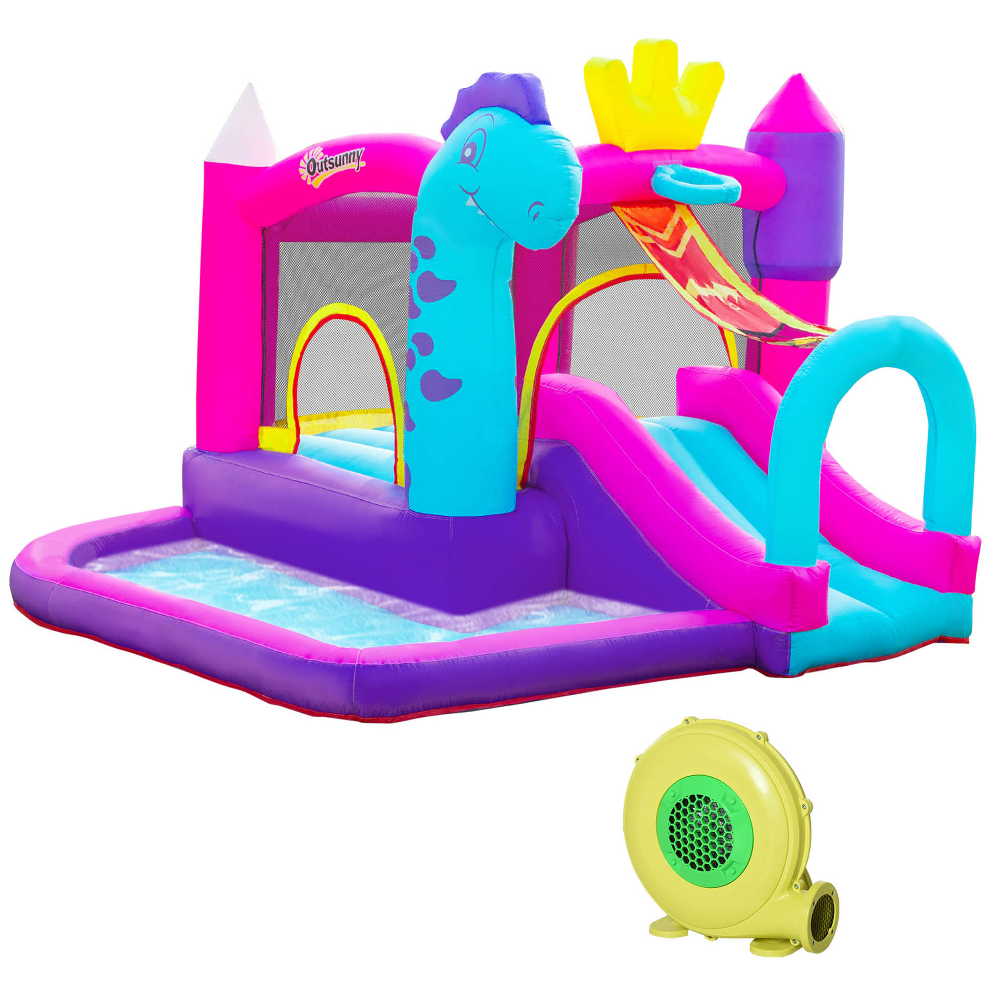 Outsunny Bouncy Castle για παιδιά 3-8 ετών με τσουλήθρα