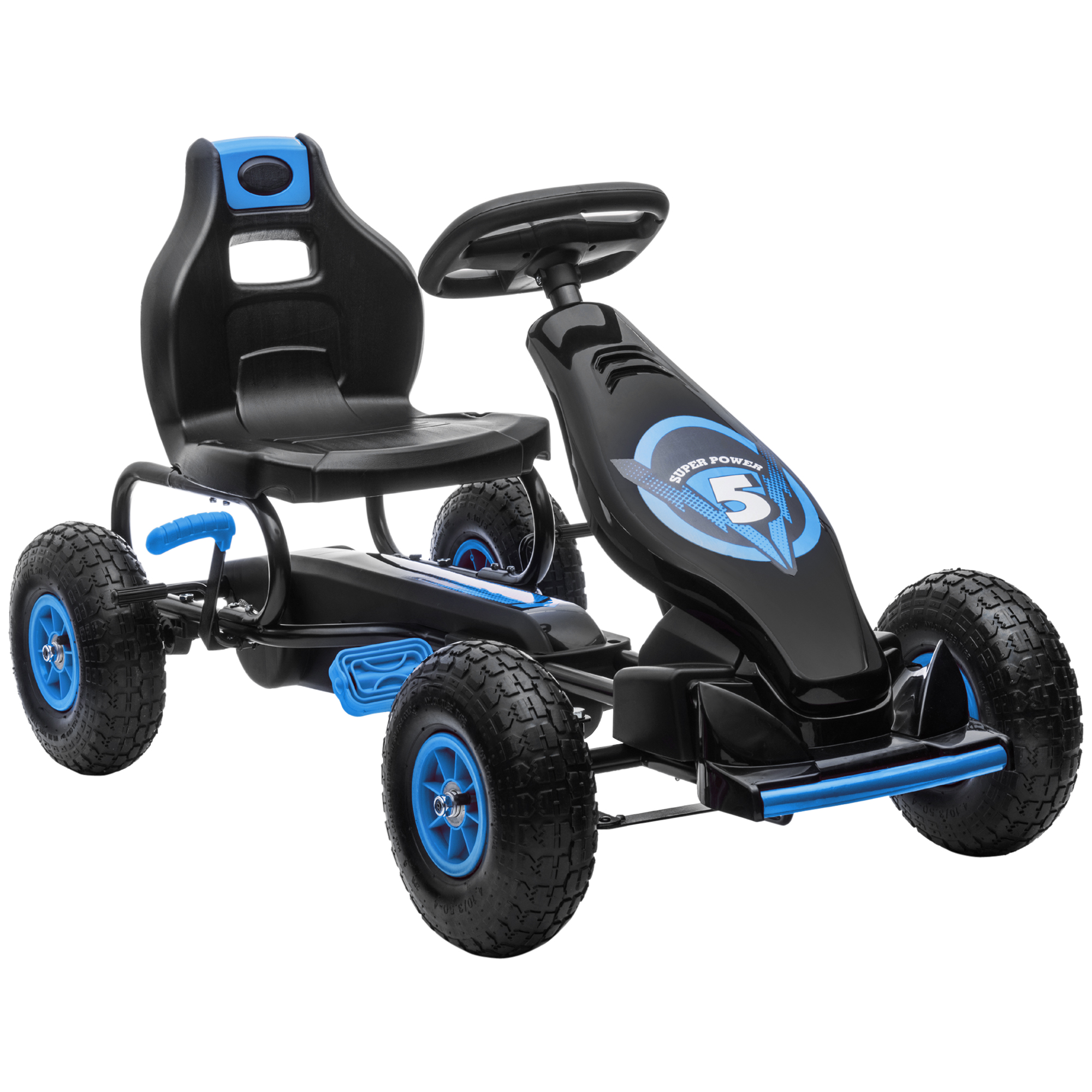 HOMCOM Pedal Go Kart για παιδιά από 5-12 ετών με ρυθμιζόμενο κάθισμα και φουσκωτούς τροχούς