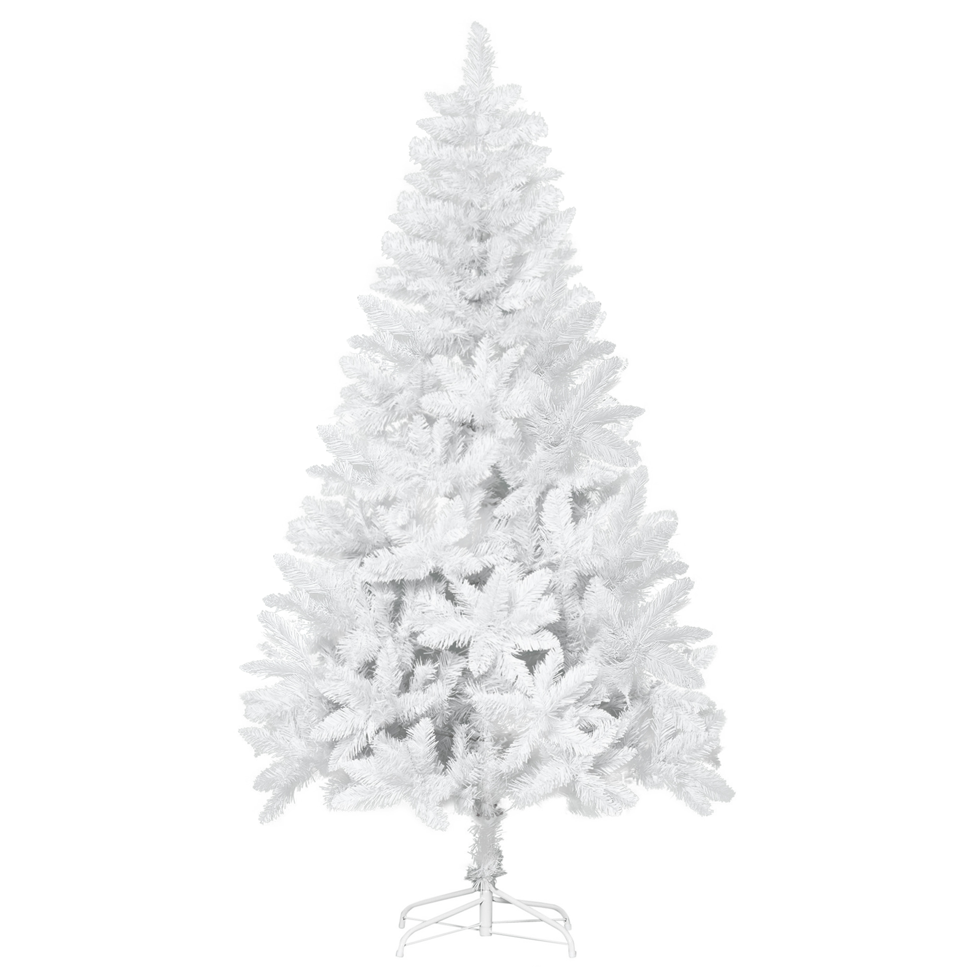 Λευκό Χριστουγεννιάτικο Δέντρο με 550 Κλαδιά PVC 102 x 180 cm HOMCOM 830-544V02WT