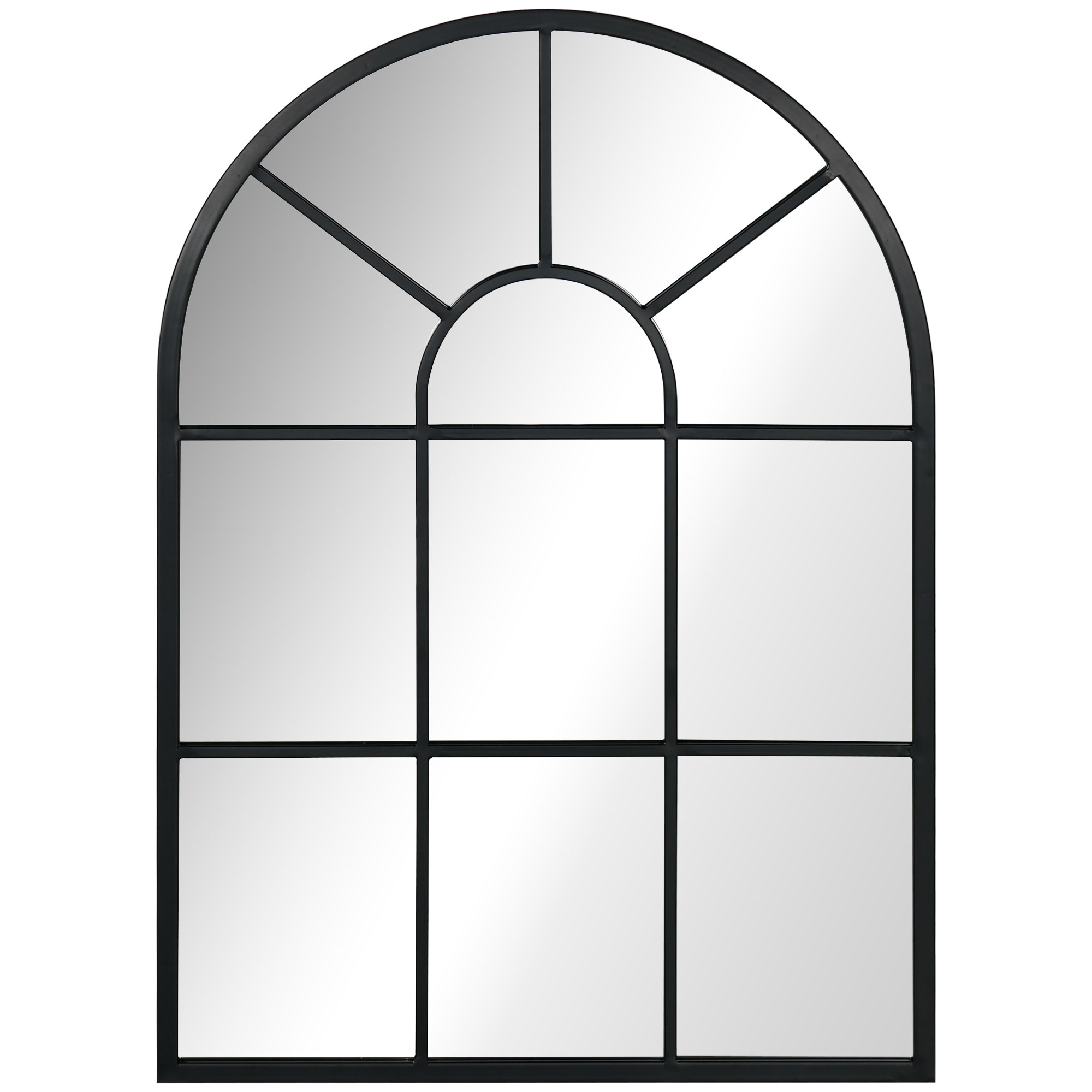 HOMCOM Μοντέρνος Επιτοίχιος και Τοξοειδής Καθρέφτης 70x50 cm για Υπνοδωμάτιο και Σαλόνι