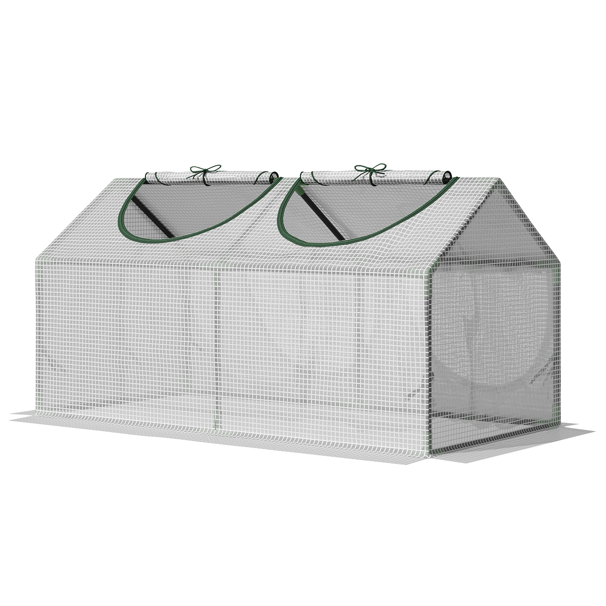 Outsunny Mini Garden Greenhouse με 2 κυλιόμενα παράθυρα και κάλυμμα PE Anti-UV