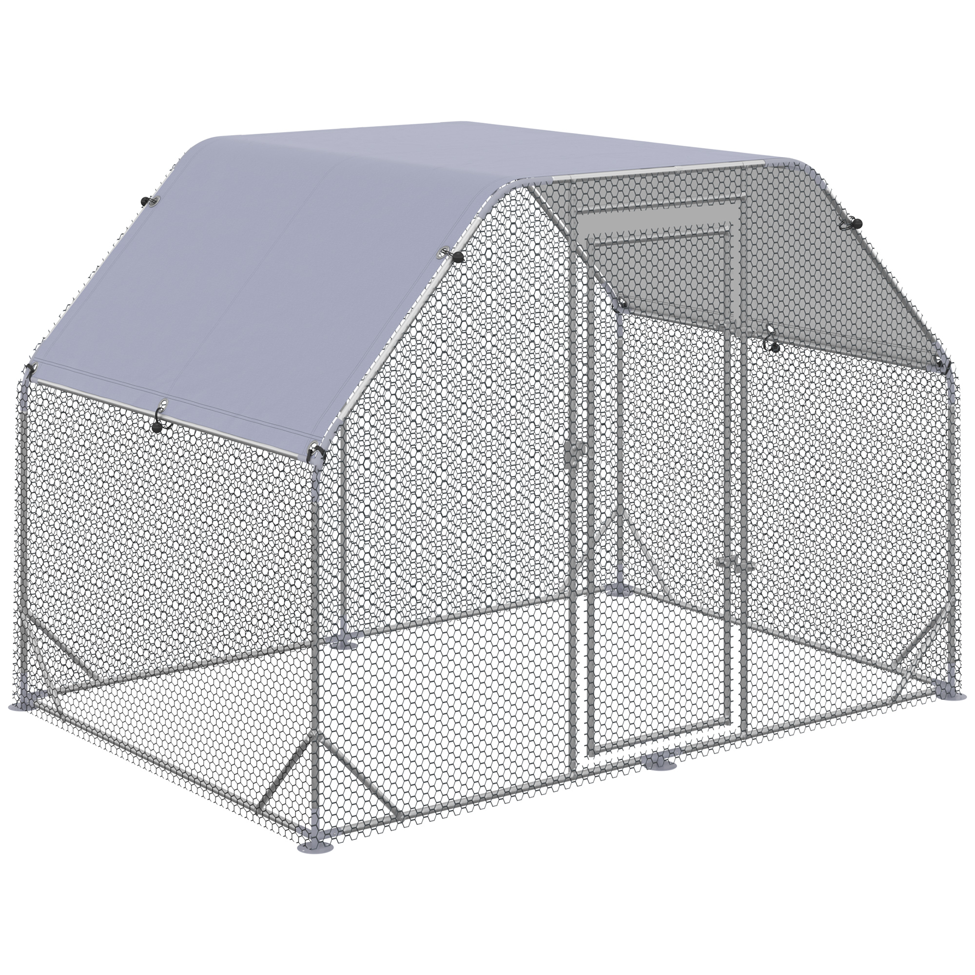 PawHut Chicken Run with Cover for 4-6 Chickens Steel