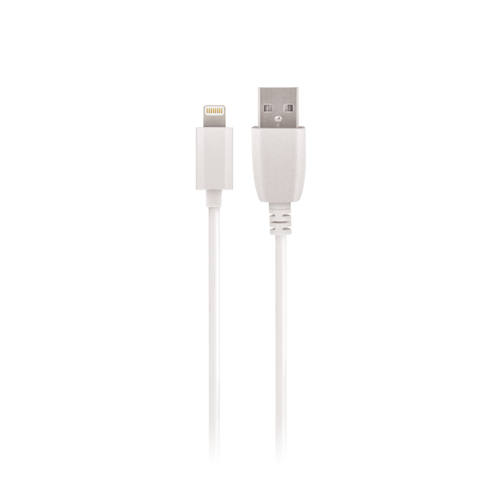 Καλώδιο φόρτισης και μεταφοράς δεδομένων από USB σε Lightning Maxlife 1 μέτρο 3A - λευκό