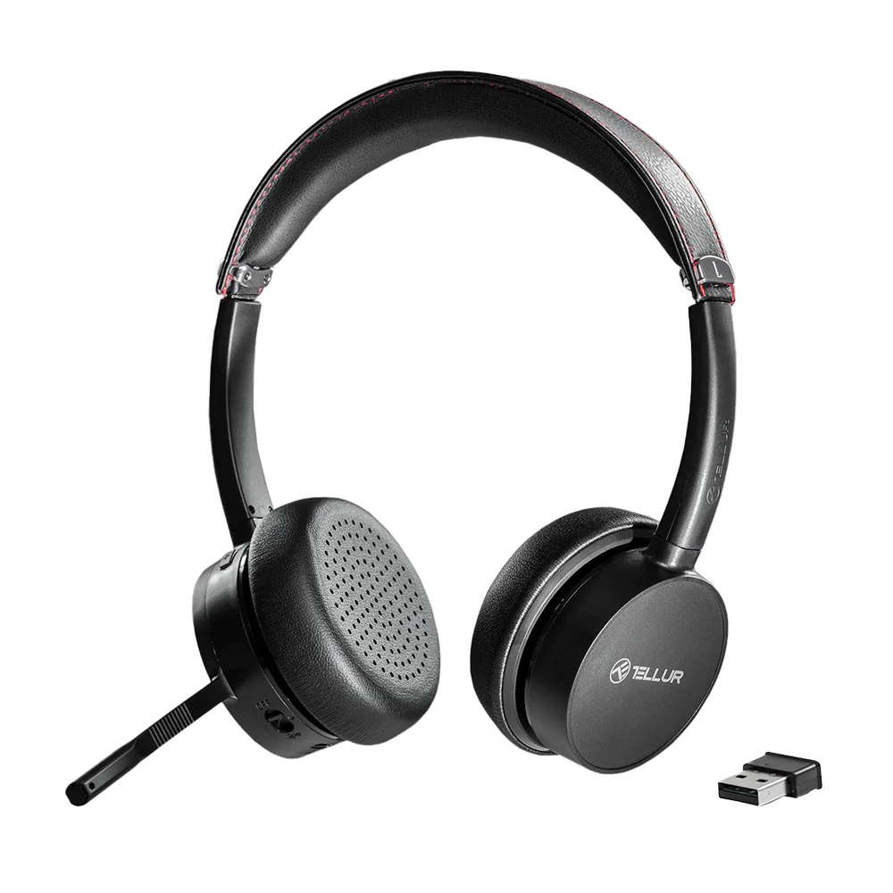 Tellur Voice Pro Wireless Headset - Επαγγελματικά Ασύρματα Ακουστικά – σε μαυρο χρώμα