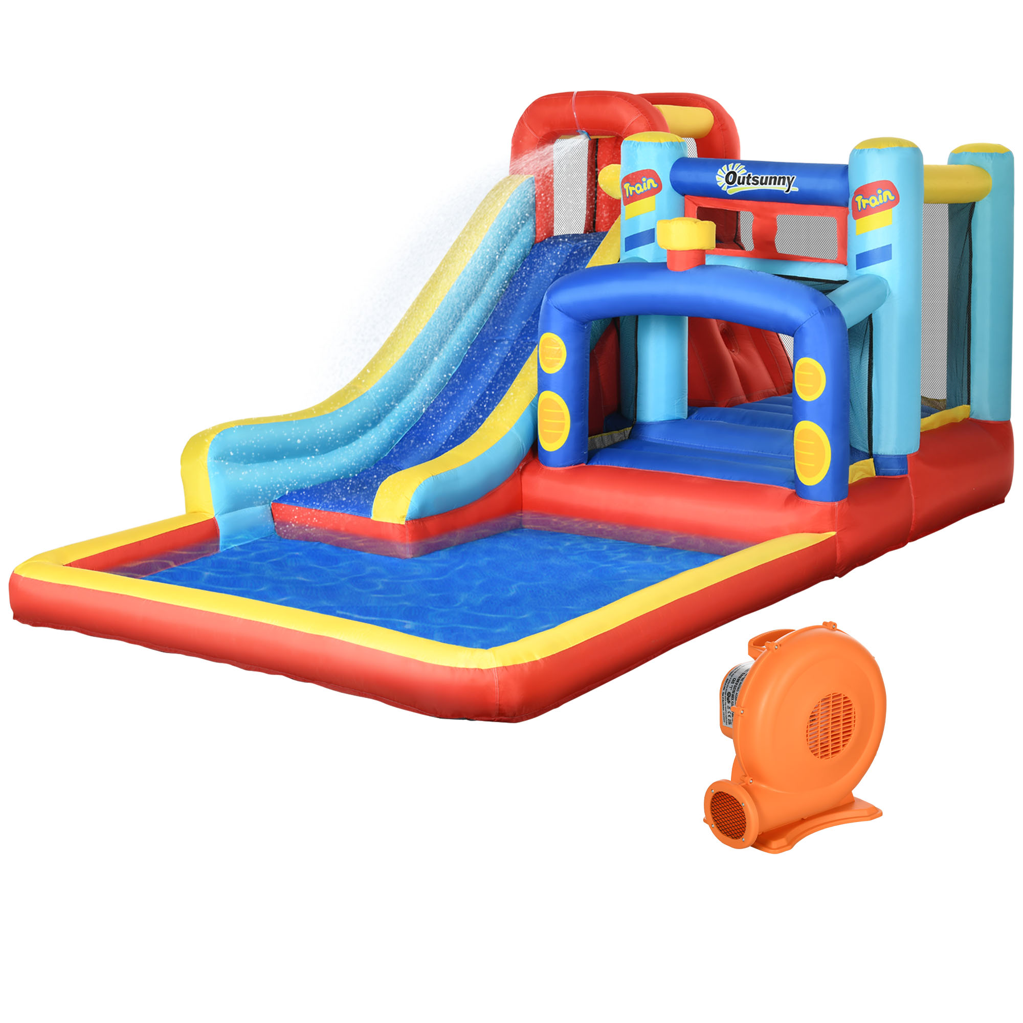 Outsunny Bouncy Castle για παιδιά 3-8 ετών με τραμπολίνο