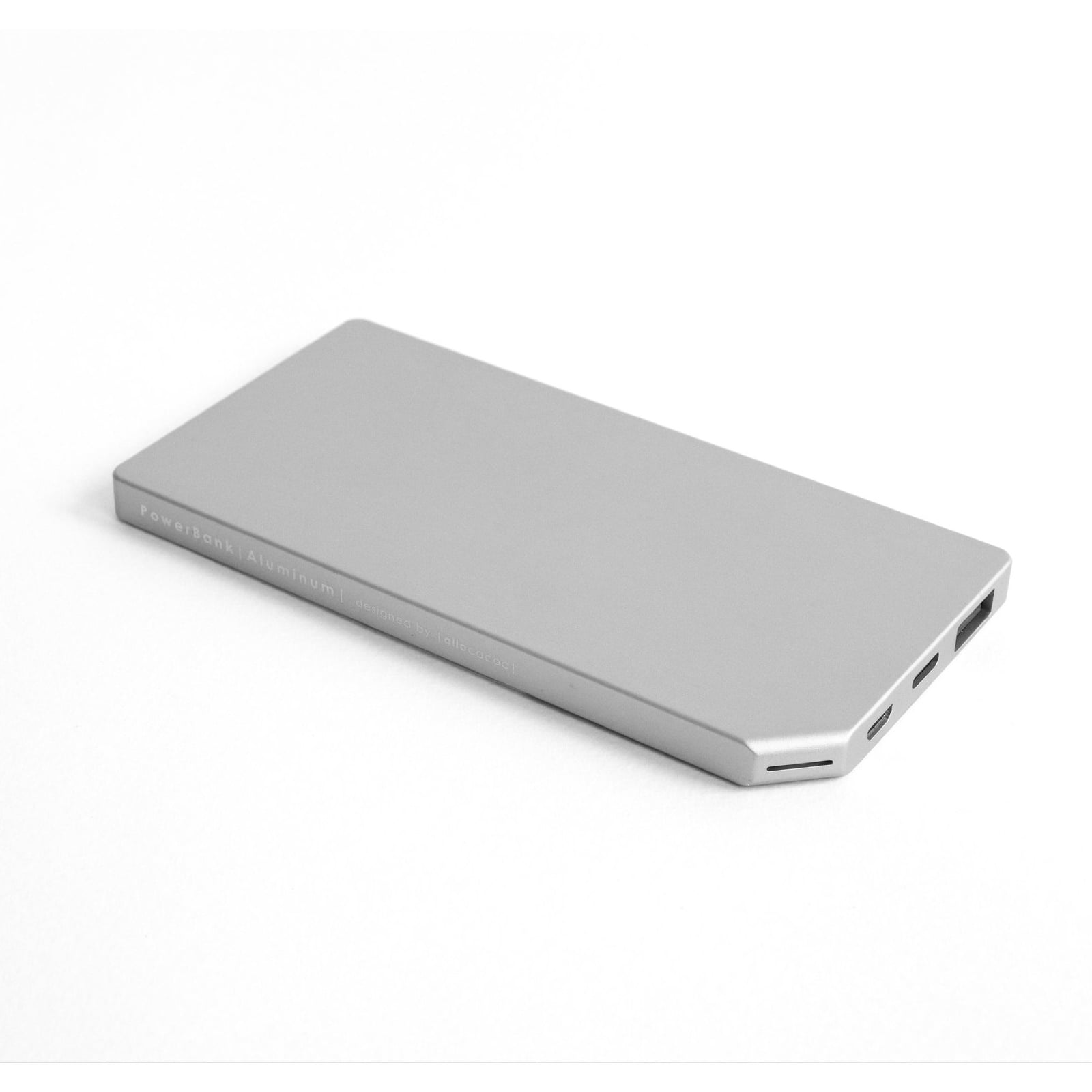DesignNest PowerBank |Slim| Aluminium 5.000mAh microUSB/Lightning - Ασημί