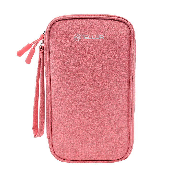 Tellur Universal Travel Cable Organizer- Τσάντα οργάνωσης Ταξιδιου σε ροζ χρώμα (TLL193021)