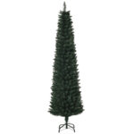 HOMCM Ψηλό Τεχνητό Χριστουγεννιάτικο Δέντρο με Πτυσσόμενη Βάση 380 PVC και Μεταλλικά Κλαδιά 180cm