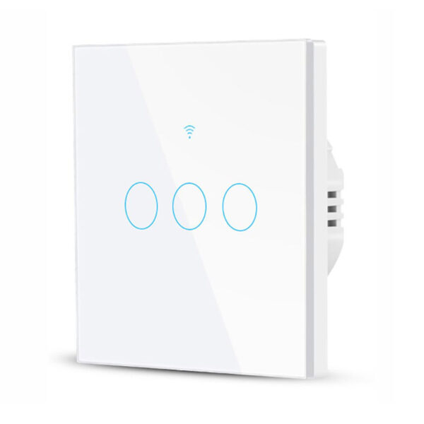 Χωνευτός Διακόπτης Τοίχου Wi-Fi Smart Switch για Έλεγχο Φωτισμού με Τρία Πλήκτρα Αφής Rovo FN3C