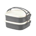 Πλαστικό Φαγητοδοχείο - Lunch Box 2 Επιπέδων 21.5 x 19.5 x 15.3 cm Herzberg HG-L795