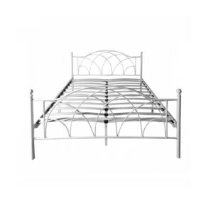 Διπλό Μεταλλικό Κρεβάτι 160 x 200 cm Χρώματος Λευκό Lotti Hoppline HOP1001134-2