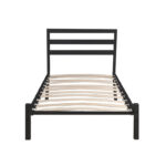 Μονό Μεταλλικό Κρεβάτι 90 x 200 cm Χρώματος Μαύρο Bella Hoppline HOP1001140-1