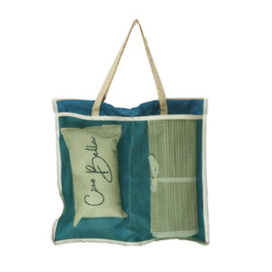 Τσάντα Θαλάσσης με Ψάθα και Μαξιλάρι Χρώματος Πράσινο JET LAG VO0002