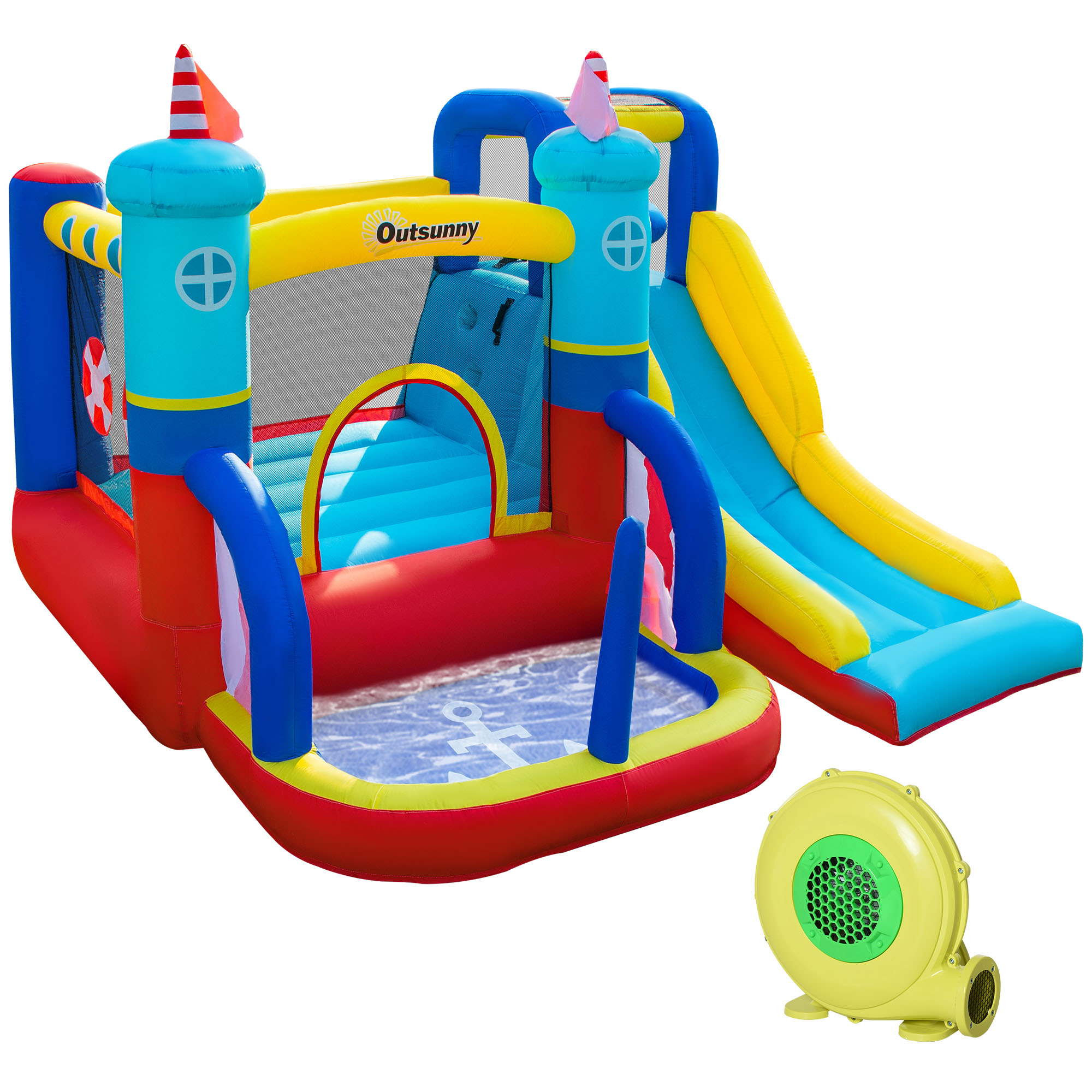 Outsunny 4-σε-1 Bouncy Castle για παιδιά 3-8 ετών