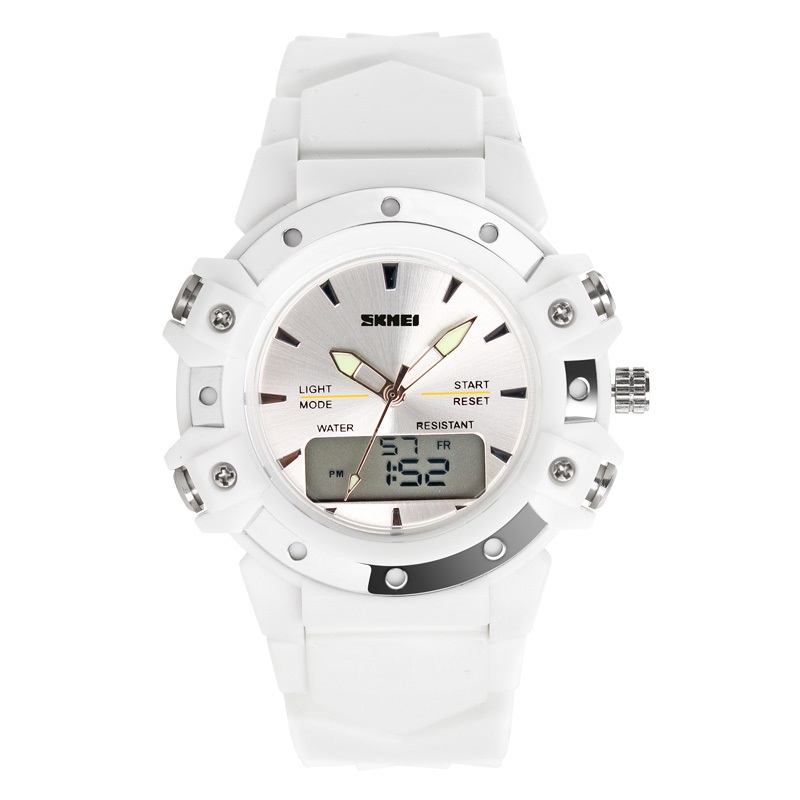 Ψηφιακό/αναλογικό ρολόι χειρός – Skmei - 0821 - 008217 - White