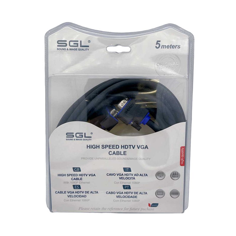 Καλώδιο VGA - A550BC - Male/Female - 5m - 095783 Καλώδιο VGA - A550BC - Male/Female - 5m - 095783