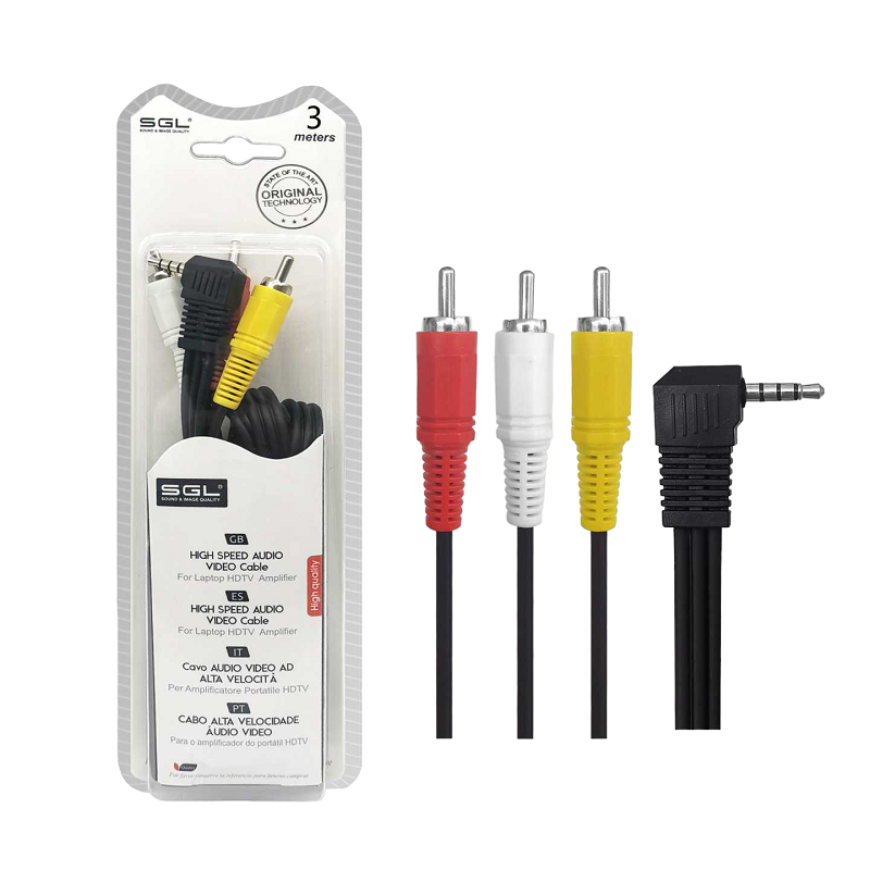 Καλώδιο ήχου - 1528C - Jack 3.5mm male/3xRCA male - 3m - 096193 Καλώδιο ήχου - 1528C - Jack 3.5mm male/3xRCA male - 3m - 096193