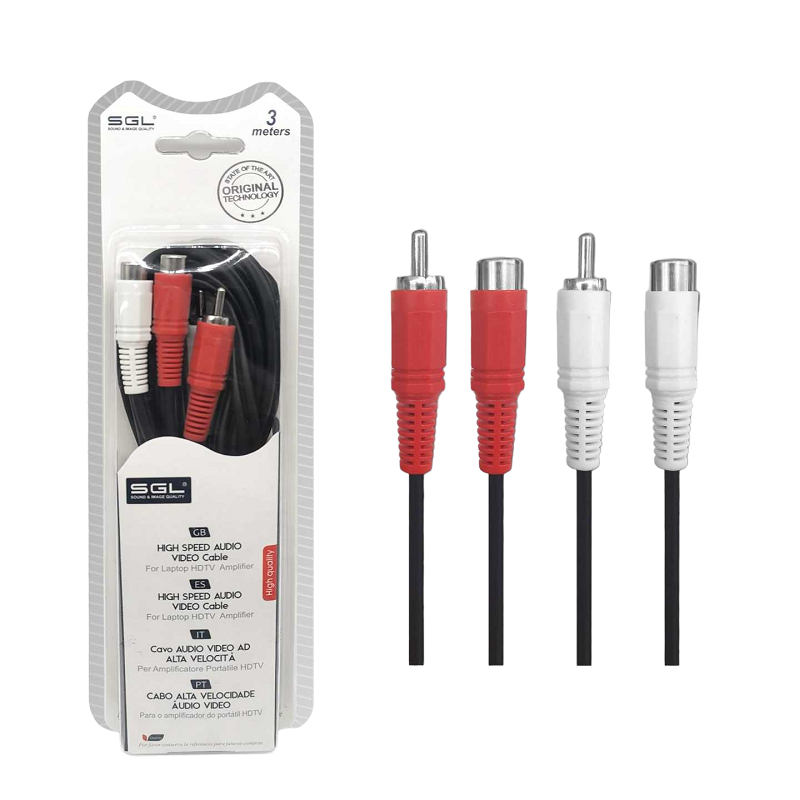 Καλώδιο σήματος RCA - 1546 - 2xRCA m-f/2xRCA m-f - 3m - 096230 Καλώδιο σήματος RCA - 1546 - 2xRCA m-f/2xRCA m-f - 3m - 096230