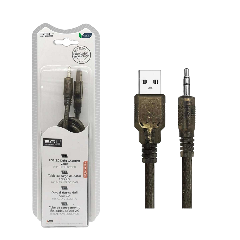 Καλώδιο ήχου - 1S - USB-A male/Jack 3.5mm male - 5m - 097176