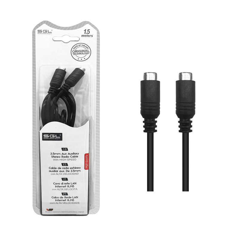 Kαλώδιο επέκτασης ήχου - 402C01 - Jack 3.5mm Female/Female - 1.5m - 097787 Kαλώδιο επέκτασης ήχου - 402C01 - Jack 3.5mm Female/Female - 1.5m - 097787