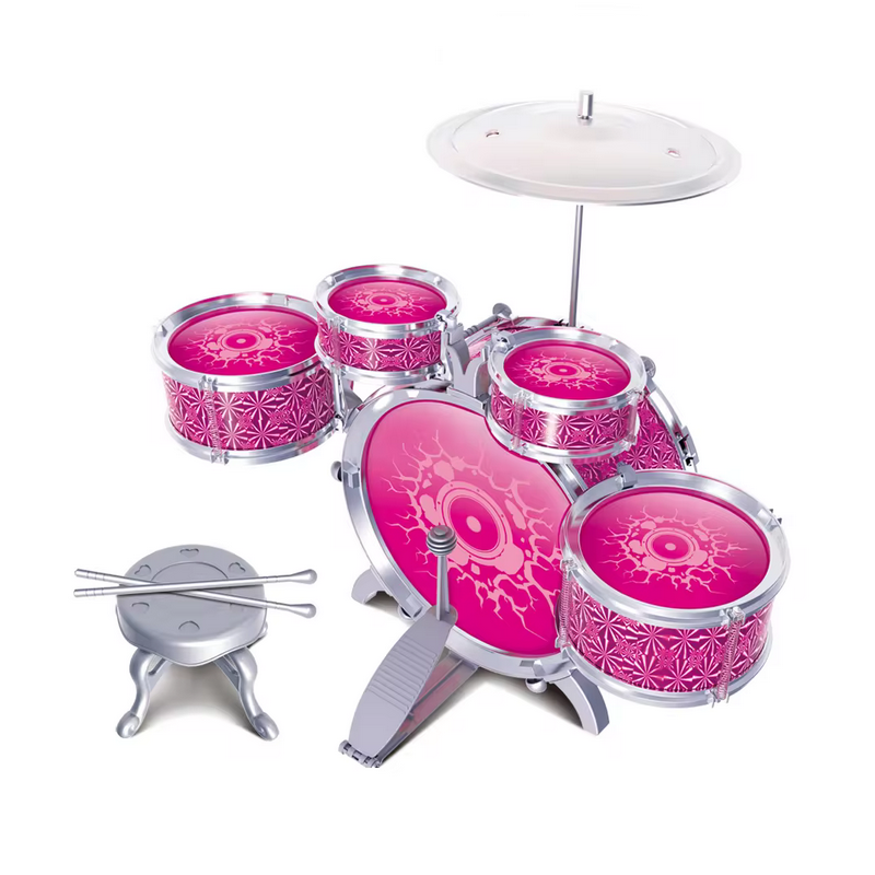 Παιδικό σετ Drums - XV755-8 - 102640 - Pink