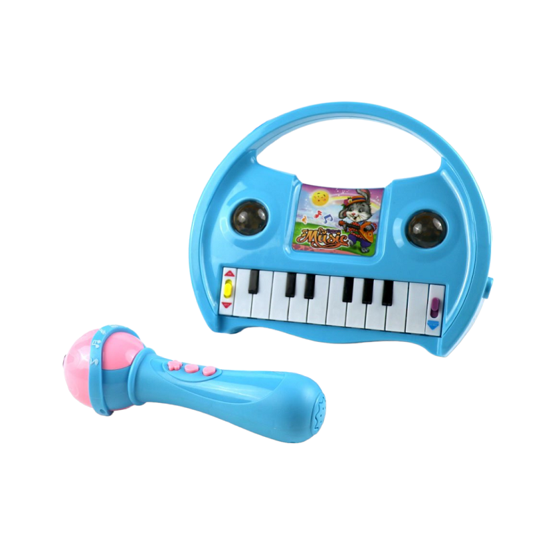 Παιδικό πιάνο με μικρόφωνο - 221 - 161264 - Blue