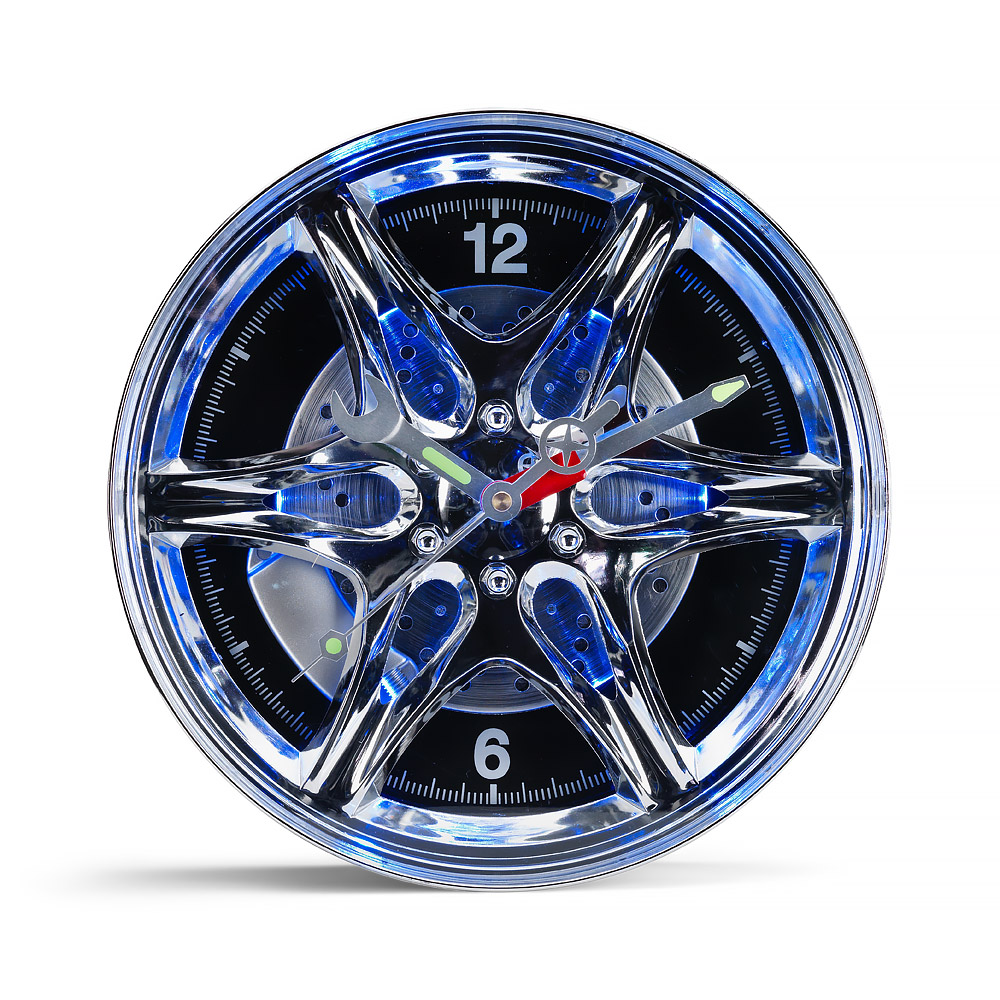 The Source Led Wheel Rim Clock- Φωτιζόμενο Ρολόι Τοίχου σε Σχήμα Τροχού