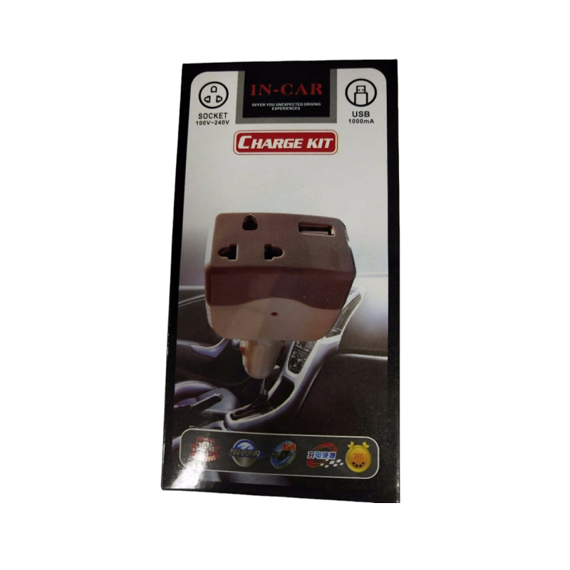 Αντάπτορας αναπτήρα αυτοκινήτου με πρίζα και USB - In-Car - WF306 - 537227 Αντάπτορας αναπτήρα αυτοκινήτου με πρίζα και USB - In-Car - WF306 - 537227