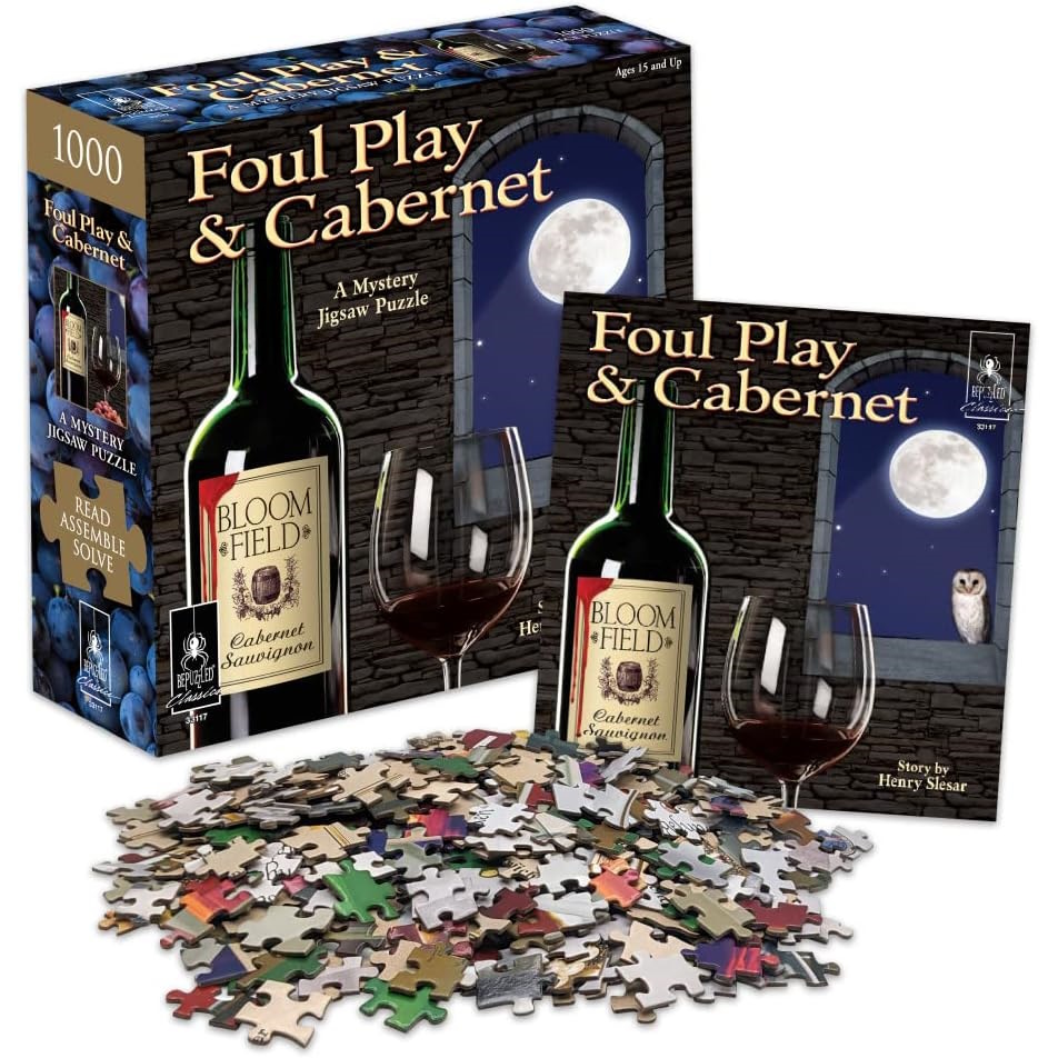 University Games - Bepuzzled - Mystery Puzzle - Foul Play & Cabernet Παιχνίδι Μυστηρίου + Puzzle 1000 τεμαχίων