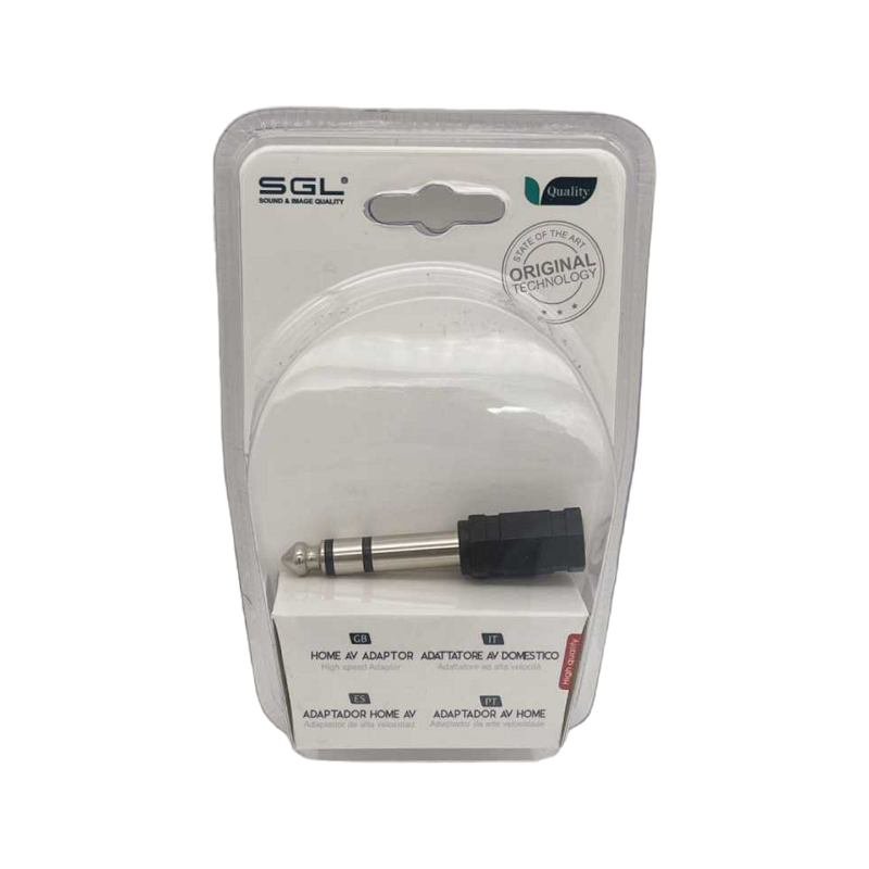 Αντάπτορας ήχου Jack 6.3mm σε 3.5mm - 1856-1 - 098920 Αντάπτορας ήχου Jack 6.3mm σε 3.5mm - 1856-1 - 098920